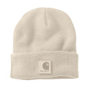 Carhartt Rib Knit Watch Hat Oat Milk  - Customhoj