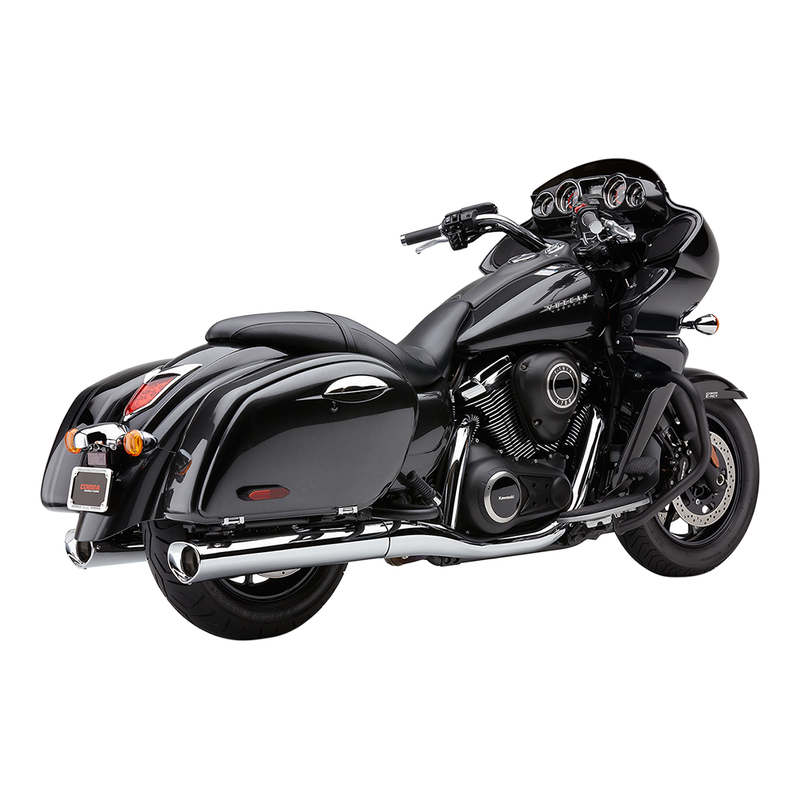 Cobra Tri-Flo 5" Slip-On Mufflers for Kawasaki 09-19 VN1700 Classic Tourer / Nomad / Vaquero / Voyager