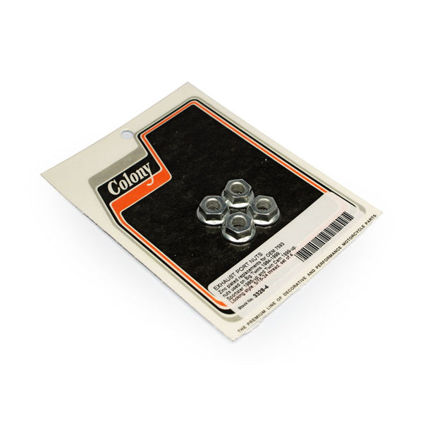 Colony Exhaust Flange Nut Kit for Harley 84-25 Big Twin (Replaces OEM: 7593)  - Customhoj