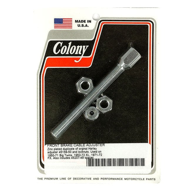 Colony Front Brake Cable Adjuster for Harley 50-71 FL / Zinc