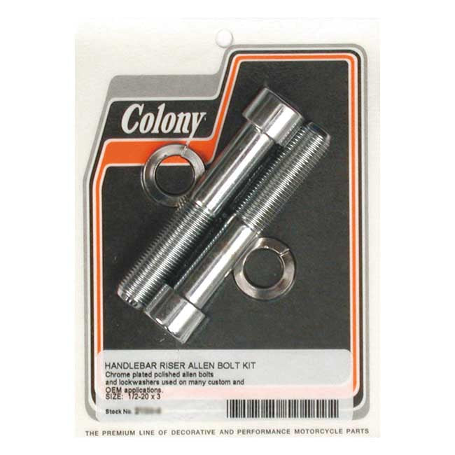 Colony Riser Bolt Set Chrome allen head / 1/2-20 / 3" (7.62cm)