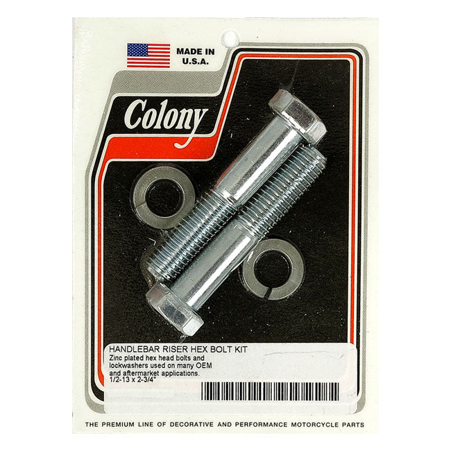 Colony Riser Bolt Set Zinc hex head / 1/2-13 / 2 3/4" (6.98cm)