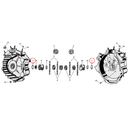 Crankcase Parts Diagram Exploded View for Harley 45" Flathead 7) 39-73 45" SV. Retaining ring, left & right. Replaces OEM: 24701-39