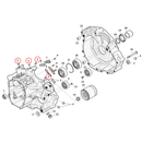 Crankcase Parts Diagram Exploded View for Harley Milwaukee Eight Touring 2) 17-23 M8. Dowel pin. Replaces OEM: 16589-99A