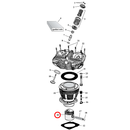 Cylinder Parts Diagram Exploded View for Harley Shovelhead 20) 66-84 Shovelhead. See pistons separately.