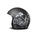 DMD Retro Graphic Open Motorcycle Helmet  - Customhoj