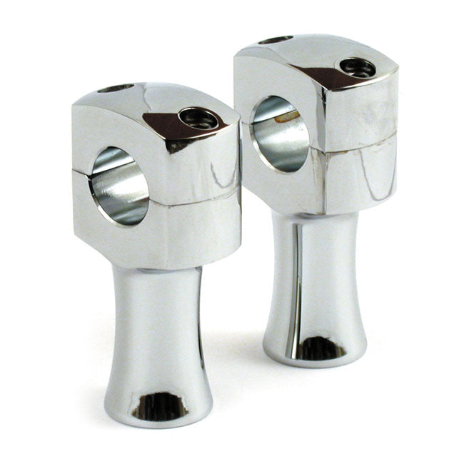 Domed Handlebar Risers Chrome / 3" (7.6cm)