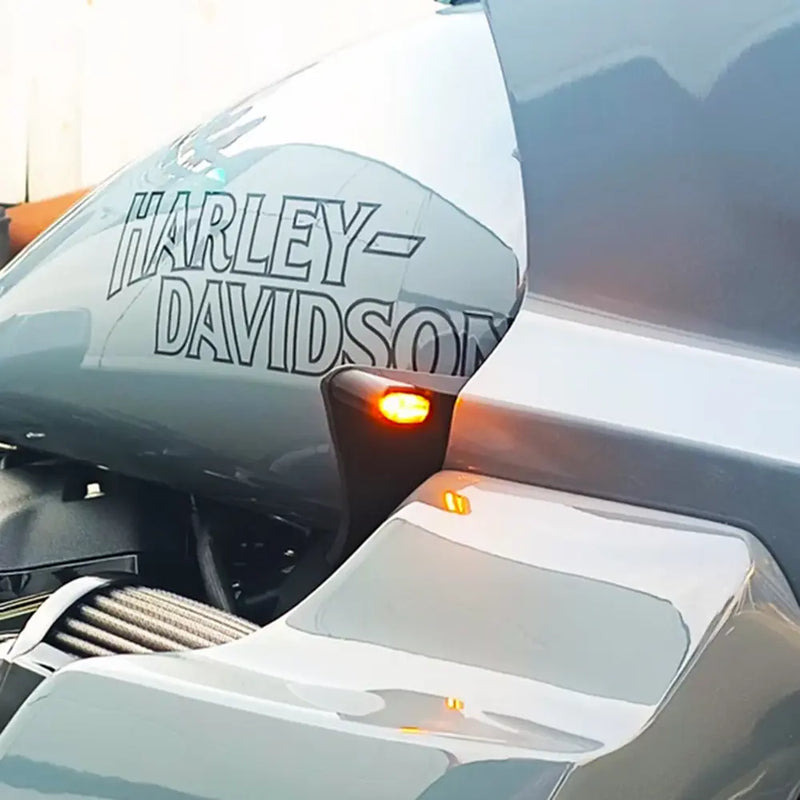 Dominator ST Fairing Wind Deflector LED Turn Signals for Harley 22-25 Softail Low Rider ST FXLRST / Low Rider El Diablo FXRST  - Customhoj