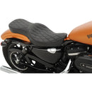 Drag Specialties Double Bucket 2-Up Seat for Harley 10-22 XL Sportster / Diamond Black  - Customhoj
