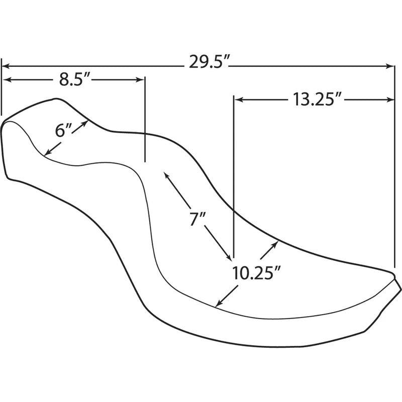 Drag Specialties Mini King and Queen Seat for Harley 58-84 Big Twin (excl. Softail)  - Customhoj
