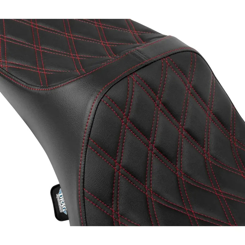 Drag Specialties Predator III 2-Up Extended Reach Seat for Harley  - Customhoj