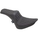 Drag Specialties Predator III Seat for Harley 84-99 Softail / Diamond Black / Silver  - Customhoj