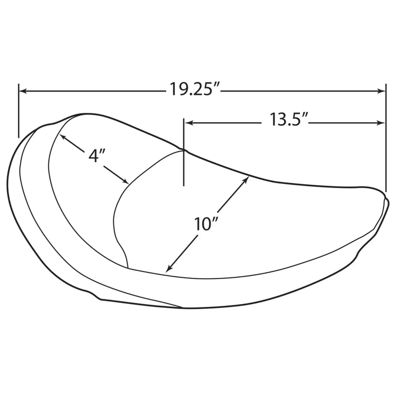 Drag Specialties Wide Solo Seat for Harley 58-84 Big Twin (excl. Softail)  - Customhoj