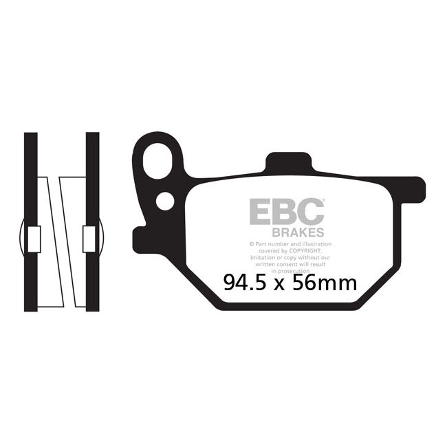 EBC Organic Front Brake Pads for Yamaha RD 400 E / F 78-79