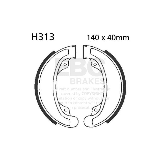 EBC Rear Brake Shoes for Honda CB 400 A Honda-Matic 1979