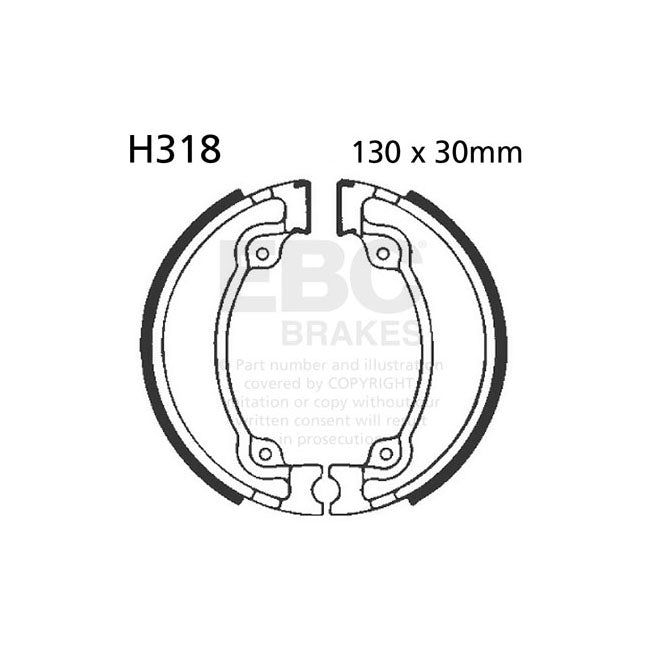 EBC Rear Brake Shoes for Honda CMX 250 CT / Rebel 96-00