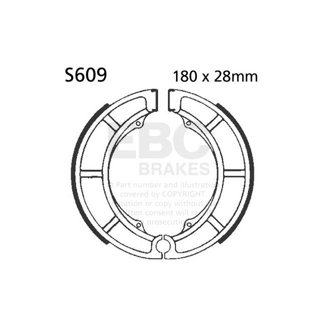 EBC Rear Brake Shoes for Suzuki GS 400 B / C 77-78