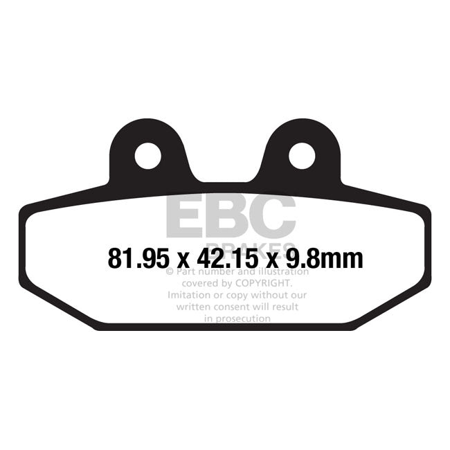 EBC V-Pad Semi Sintered Brake Pads Rear for Harley 18-23 Softail (Replaces OEM: 41300197)