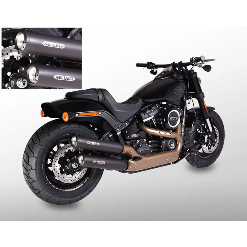 Miller Onafhankelijkheid Euro 4 Slip-On Dempers voor Harley