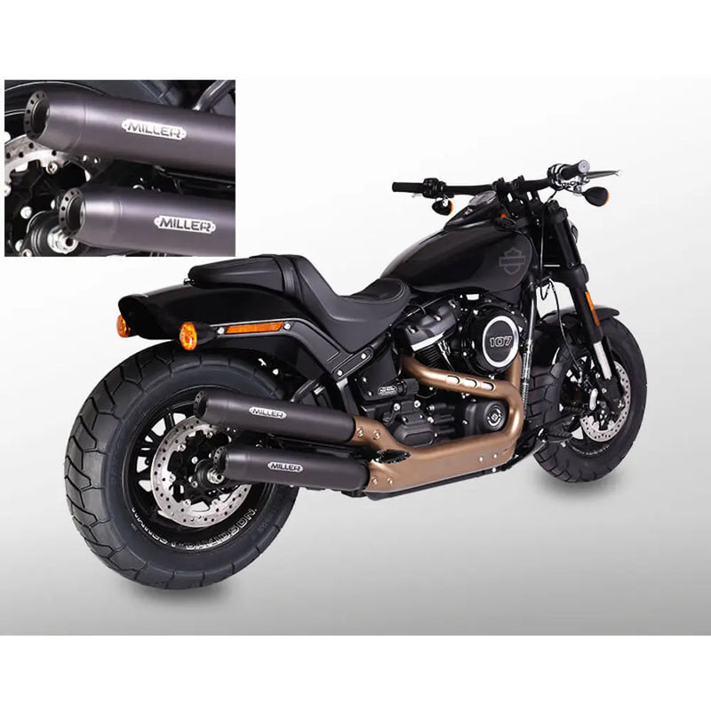 Miller Onafhankelijkheid Euro 4 Slip-On Dempers voor Harley