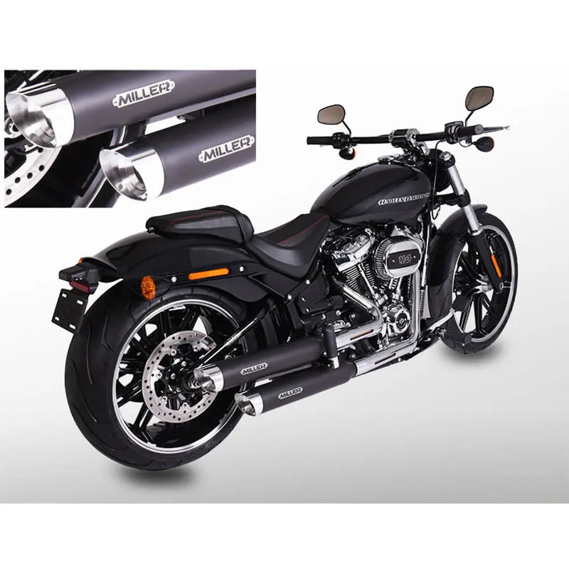 Miller Onafhankelijkheid Euro 4 Slip-On Dempers voor Harley