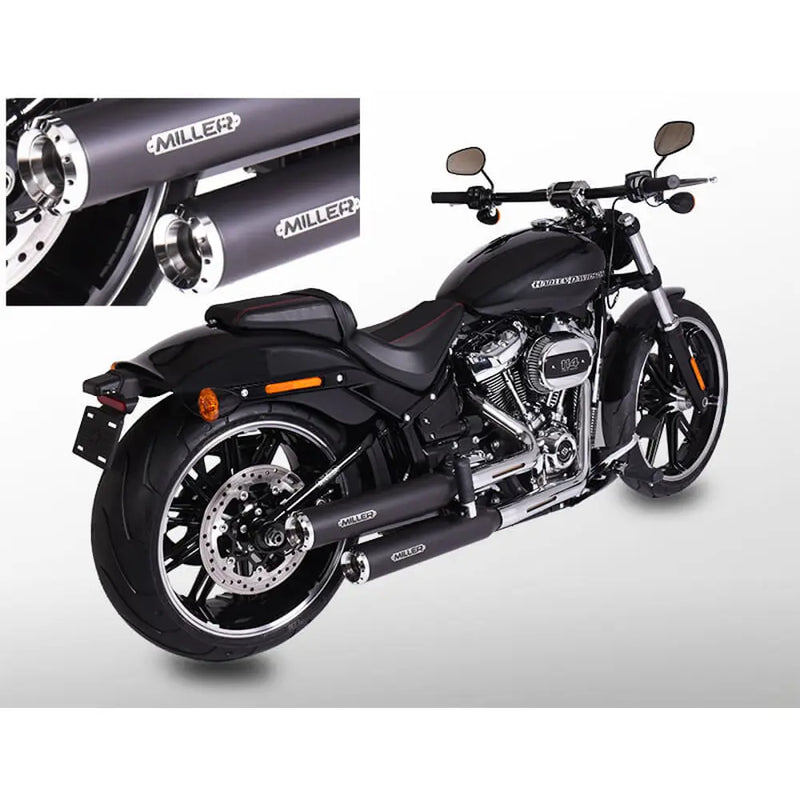 Miller Onafhankelijkheid Euro 4 Slip-On Dempers voor Harley