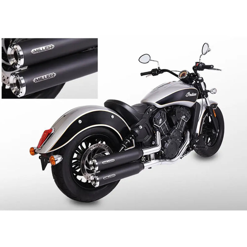 Miller Yuma Euro 3/4/5 Slip-On Geluiddempers voor Indian