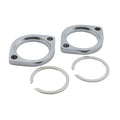 Exhaust Flanges Early Style & Retainer Set for Harley 84-25 Big Twin / Chrome  - Customhoj
