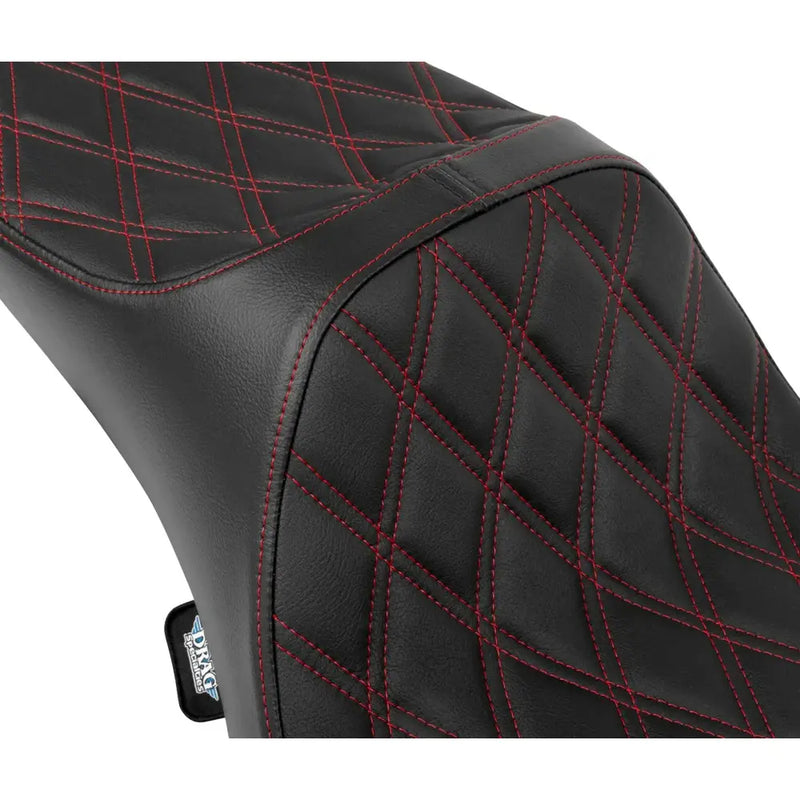 Drag Specialties Predator III 2-Up Extended Reach Seat voor Harley