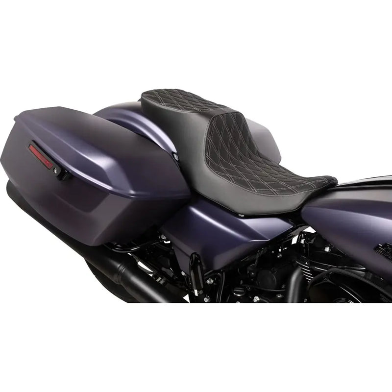 Drag Specialties Performance Predator 2-Up-zadel voor Harley