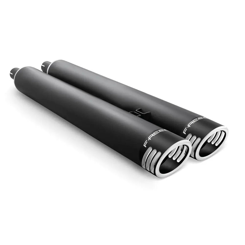 Freedom Performance 4" Slip-On Mufflers for Indian 14-21 Chief / Black / Black Racing End Caps  - Customhoj