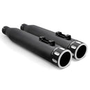 Freedom Performance Eagle Slip-On Mufflers for Harley 17-24 Touring / Black with black end caps  - Customhoj