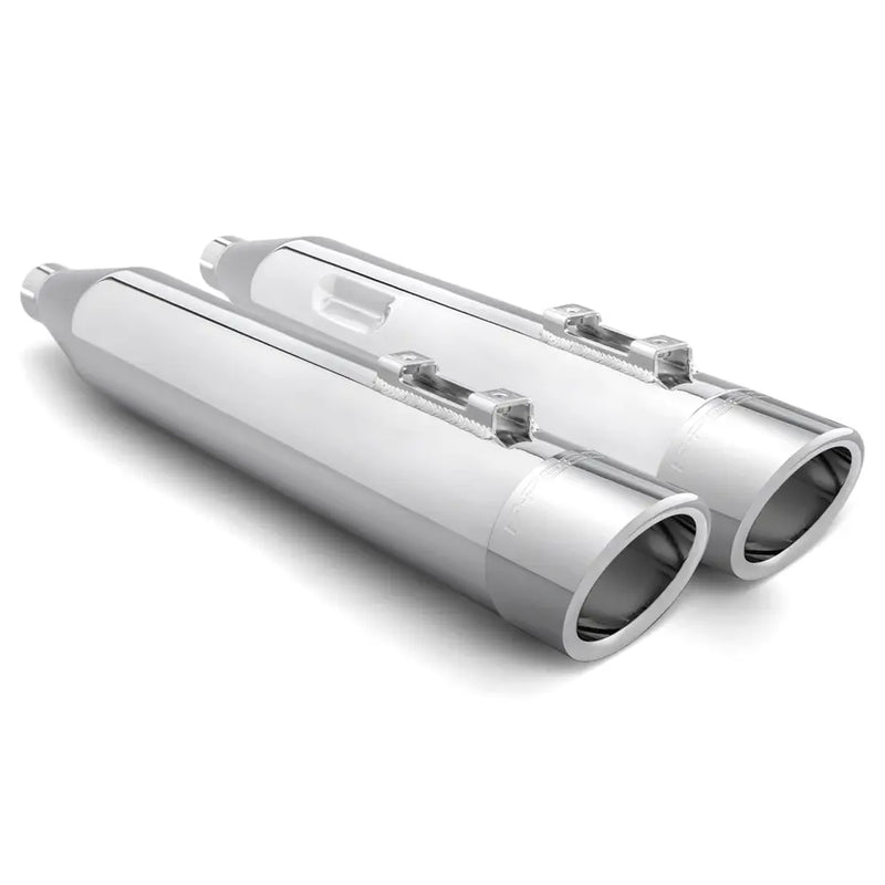Freedom Performance Liberty Slip-On Mufflers for Harley 17-24 Touring / Chrome with chrome end caps  - Customhoj