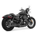 Freedom Performance Racing Slip-On Mufflers for Harley 14-22 XL Sportster / Black with black end caps  - Customhoj