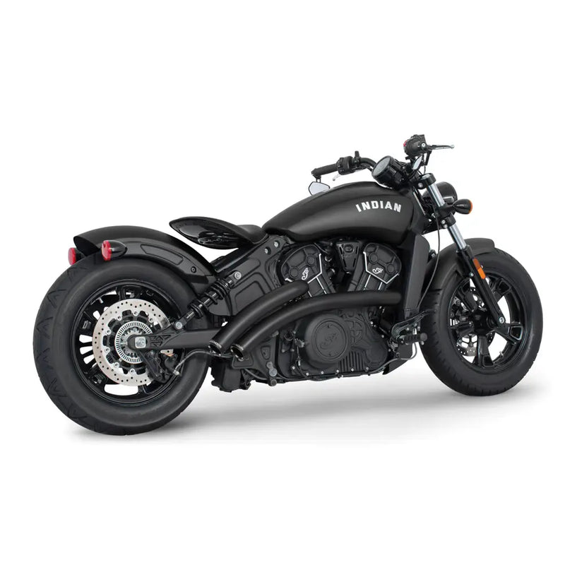Freedom Performance Radical Radius Exhaust for Indian 15-24 Scout / Black / Straight Star Sculpted Black  - Customhoj