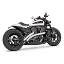 Freedom Performance Radical Radius Slash Cut Exhaust for Harley 21-25 Sportster S RH1250S / Chrome / Black  - Customhoj