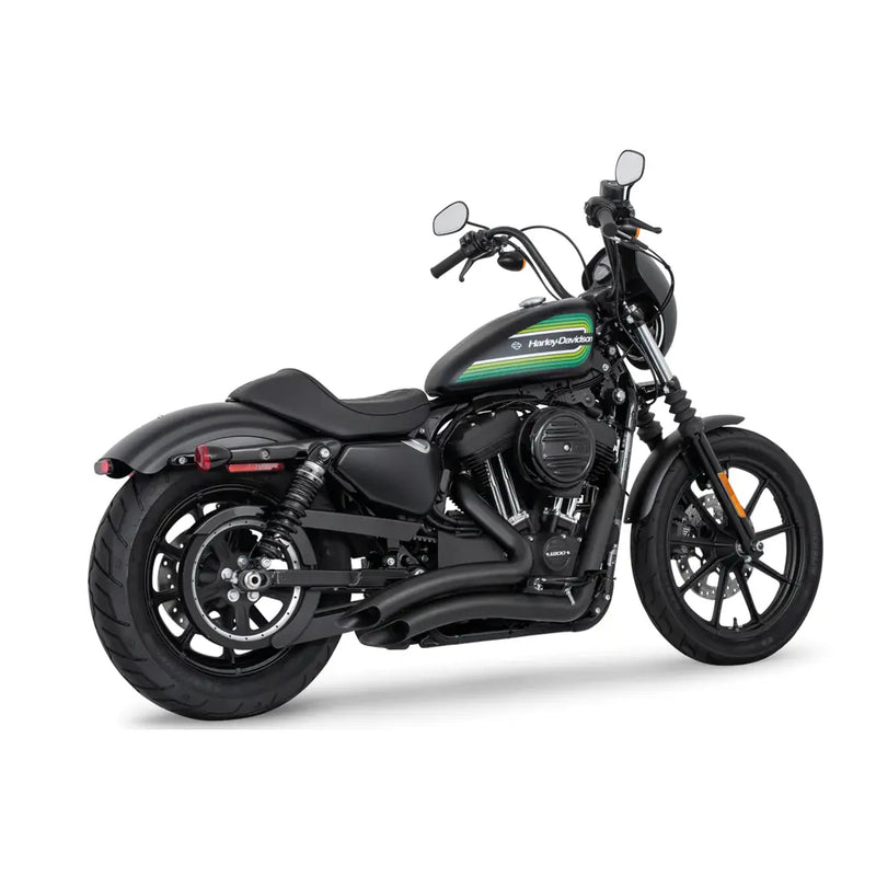 Freedom Performance Sharp Curve Radius Scallop Exhaust for Harley 04-22 XL Sportster / Black  - Customhoj