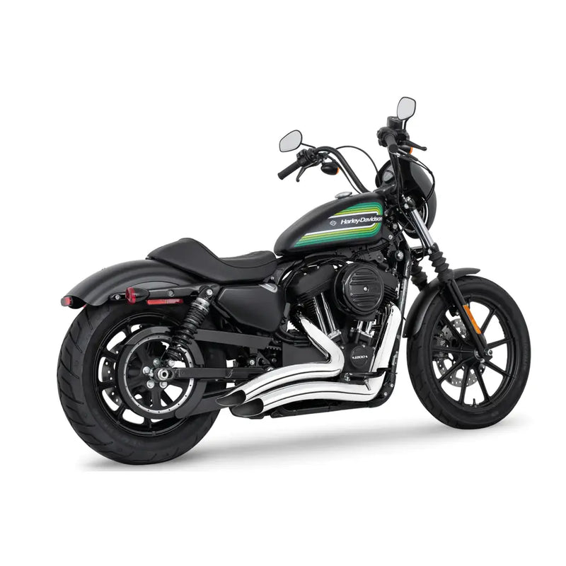 Freedom Performance Sharp Curve Radius Scallop Exhaust for Harley 04-22 XL Sportster / Chrome  - Customhoj