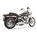 Freedom Performance Sharp Curve Radius Slash Cut Exhaust for Harley 06-17 Dyna (excl. FLD) / Chrome / Sculpted Black  - Customhoj