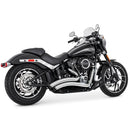 Freedom Performance Sharp Curve Radius Straight Star Exhaust for Harley 18-25 Softail (read note) / Chrome / Sculpted Black  - Customhoj