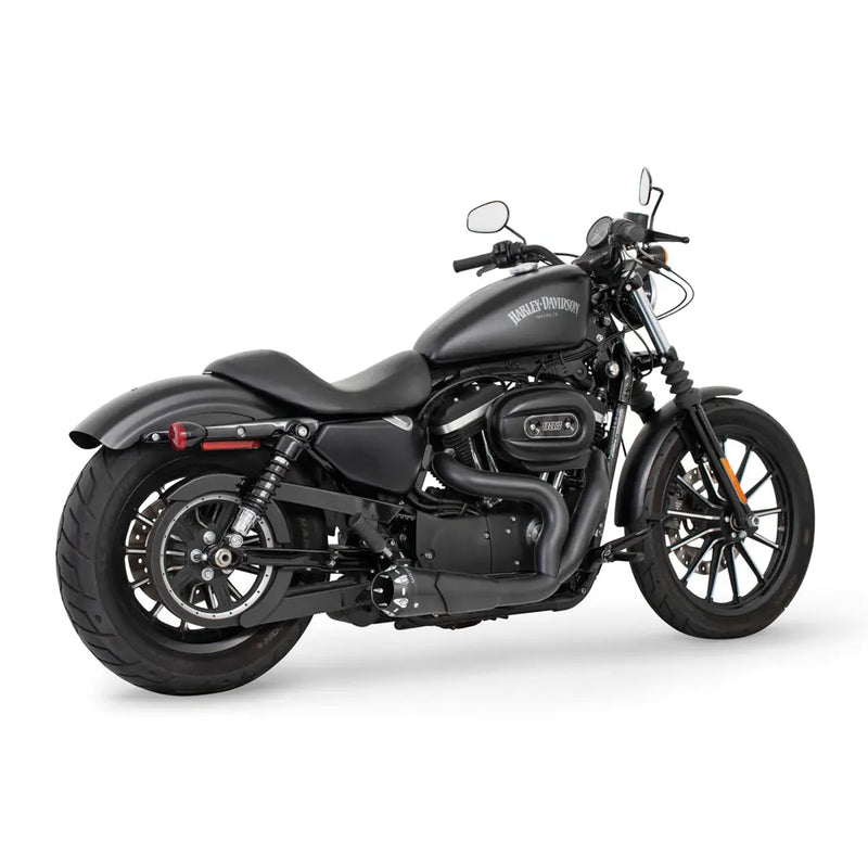 Freedom Performance Shorty American Outlaw 2-into-1 Exhaust for Harley 04-22 XL Sportster / Black / Sculpted Black  - Customhoj