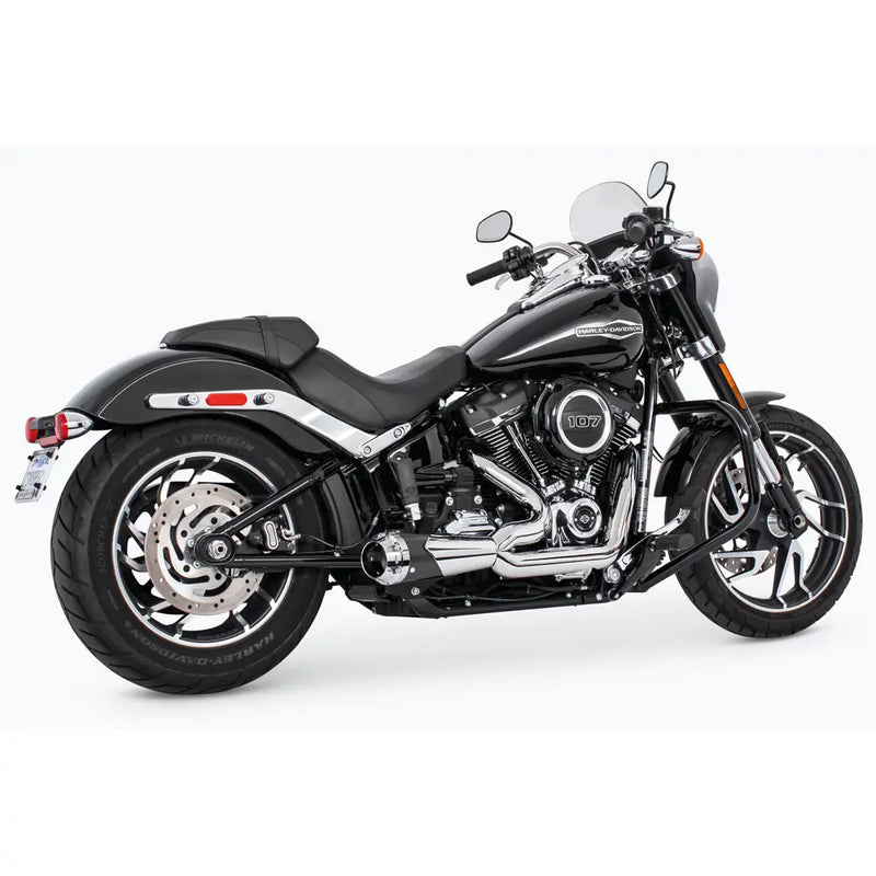 Freedom Performance Shorty American Outlaw 2-into-1 Exhaust for Harley 18-25 Softail (read note) / Chrome/Black / Chrome  - Customhoj