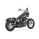 Freedom Performance Shorty Combat 2-into-1 Exhaust for Harley 06-17 Dyna / Black / Black  - Customhoj