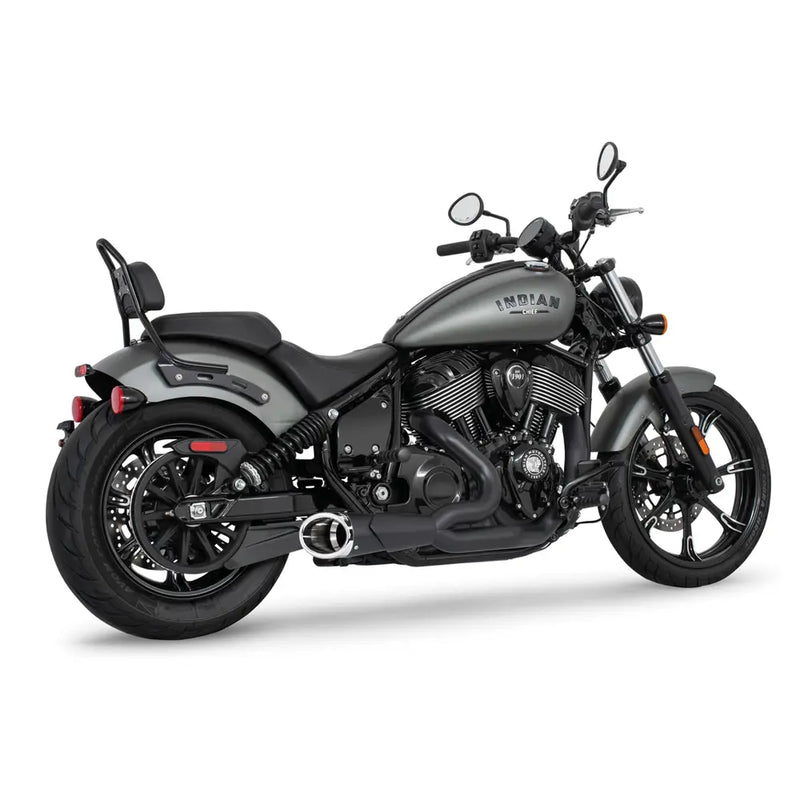 Freedom Performance Shorty Combat 2-into-1 Exhaust for Indian 22-25 Chief / Black / Chrome  - Customhoj