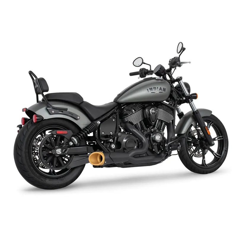 Freedom Performance Shorty Combat 2-into-1 Exhaust for Indian 22-25 Chief / Black / Gold  - Customhoj