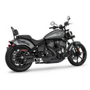 Freedom Performance Shorty Combat Fluted 2-into-1 Exhaust for Indian 22-25 Chief / Black/Chrome / Sculpted Black  - Customhoj