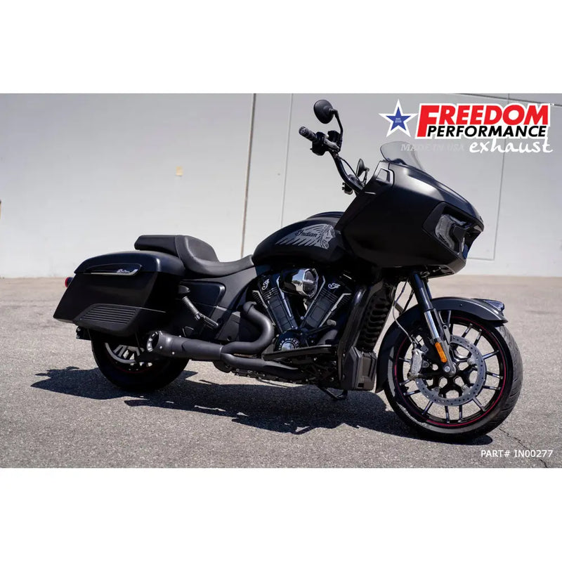 Freedom Performance Shorty Turn Out Straight Cut 2-into-1 Exhaust for Indian  - Customhoj
