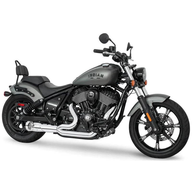 Freedom Performance Shorty Turn Out Straight Cut 2-into-1 Exhaust for Indian 22-25 Chief / Chrome / Chrome  - Customhoj