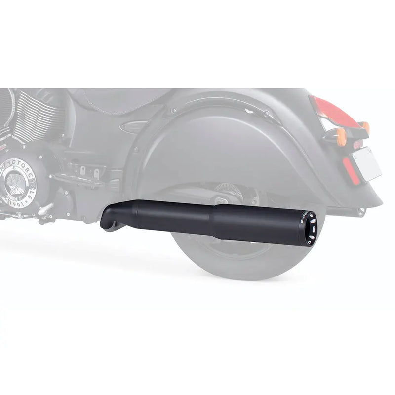 Freedom Performance Union Ghost Muffler for Indian 14-21 Chief / Black / Straight Cut Sculpted Black  - Customhoj