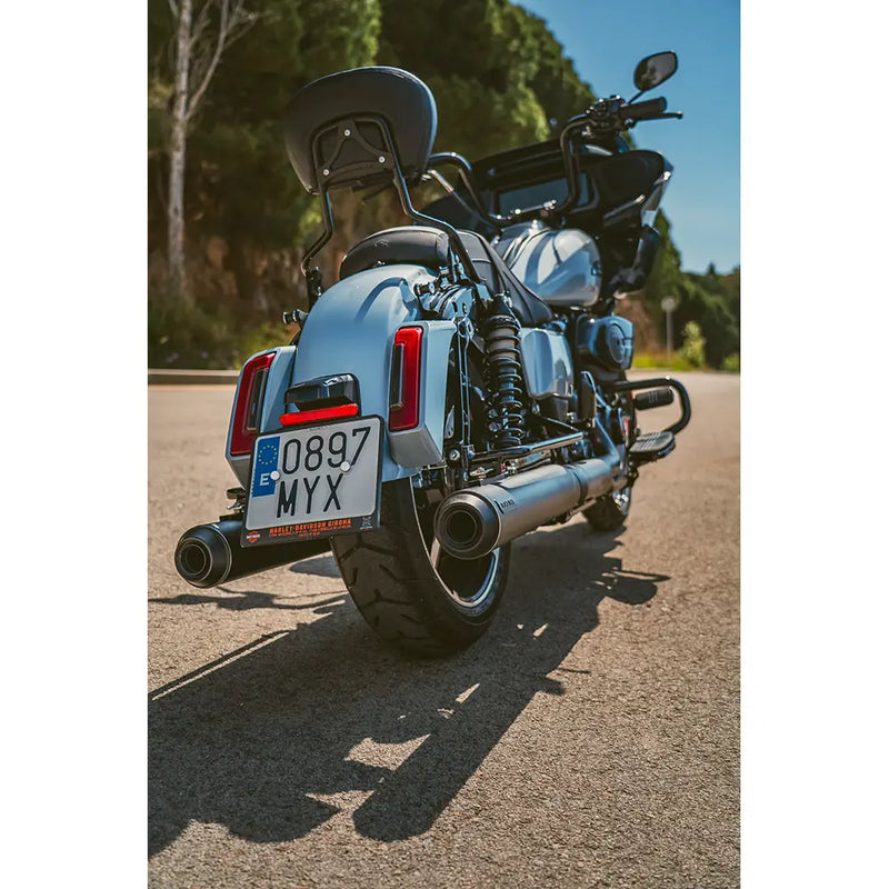 Zwarte Eend Bombardier EC Euro Approved Slip-On Mufflers voor Harley